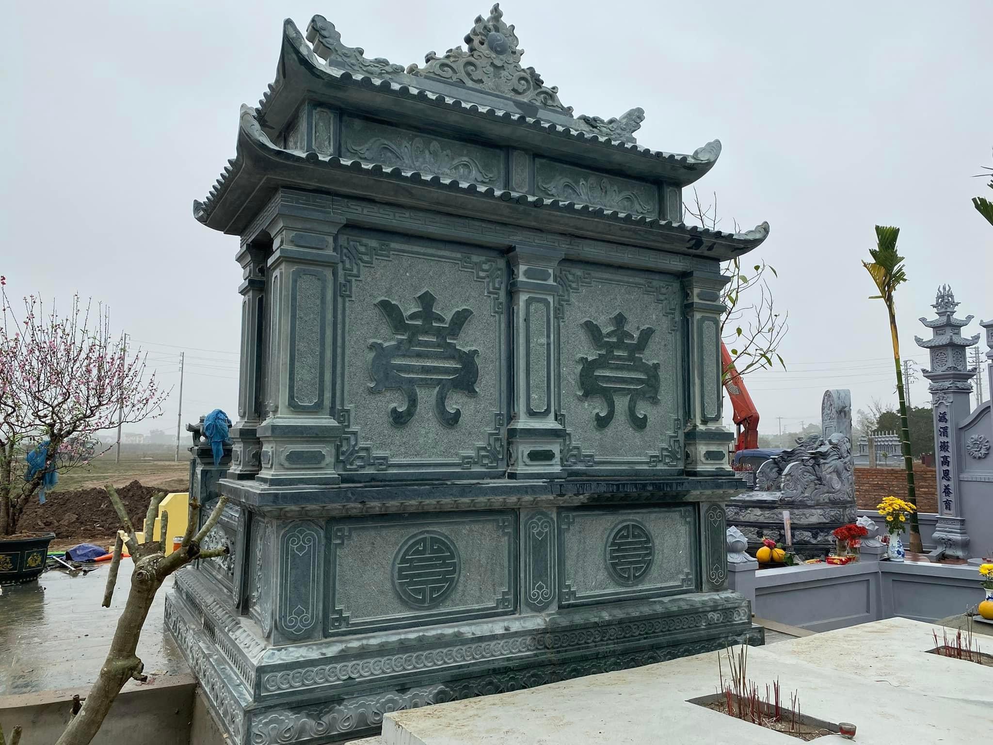 Quy trình chế tác và lắp đặt mộ đá xanh đen tại Đá Mỹ Nghệ Thân Thiện